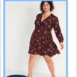 Old Navy Plus Size Floral Wrap Dress